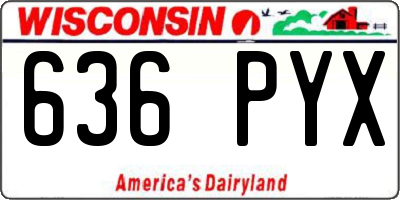 WI license plate 636PYX