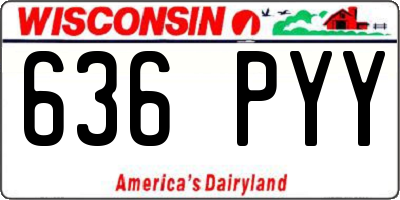 WI license plate 636PYY