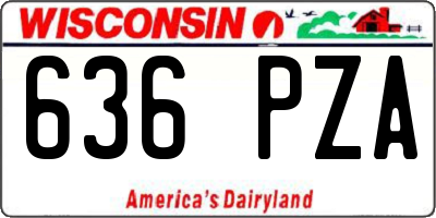 WI license plate 636PZA