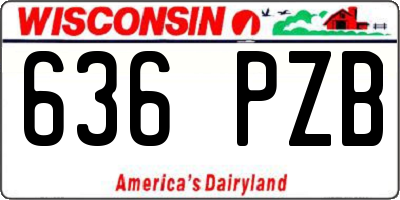 WI license plate 636PZB