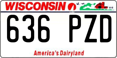 WI license plate 636PZD