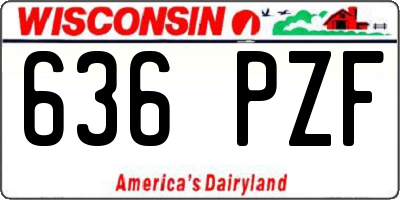 WI license plate 636PZF