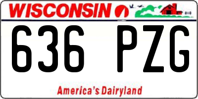 WI license plate 636PZG