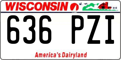 WI license plate 636PZI