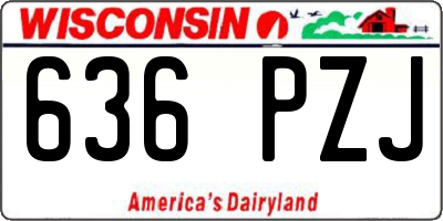 WI license plate 636PZJ