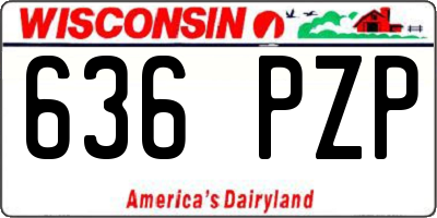 WI license plate 636PZP