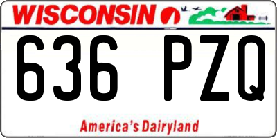 WI license plate 636PZQ