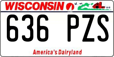 WI license plate 636PZS