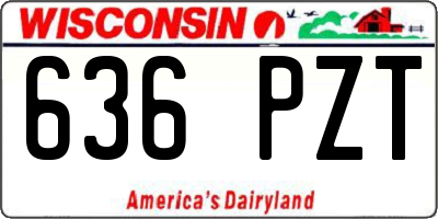 WI license plate 636PZT