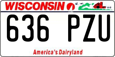 WI license plate 636PZU