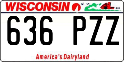 WI license plate 636PZZ