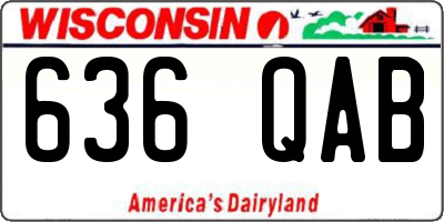 WI license plate 636QAB