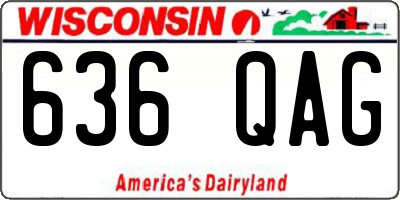 WI license plate 636QAG