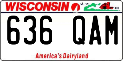 WI license plate 636QAM