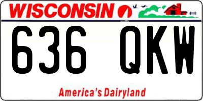 WI license plate 636QKW