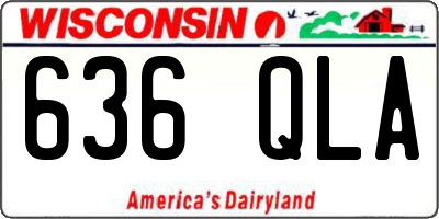 WI license plate 636QLA