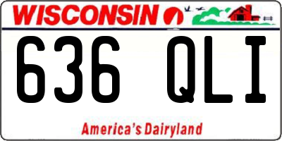WI license plate 636QLI
