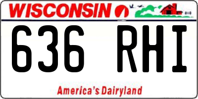 WI license plate 636RHI