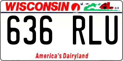 WI license plate 636RLU