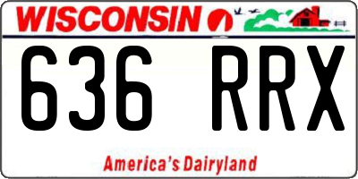 WI license plate 636RRX