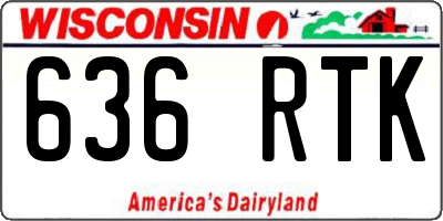 WI license plate 636RTK