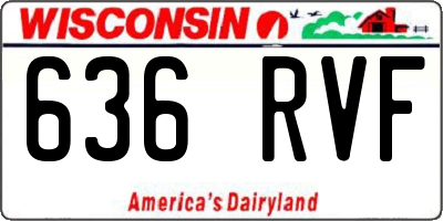 WI license plate 636RVF