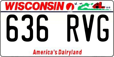 WI license plate 636RVG
