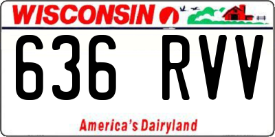 WI license plate 636RVV