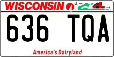 WI license plate 636TQA