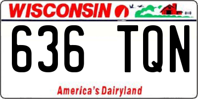 WI license plate 636TQN