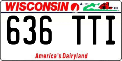 WI license plate 636TTI