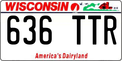 WI license plate 636TTR