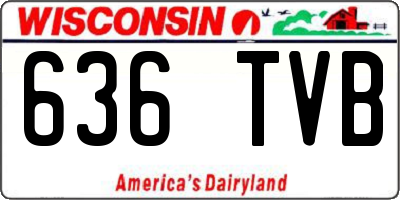 WI license plate 636TVB