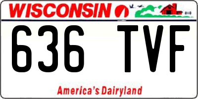 WI license plate 636TVF