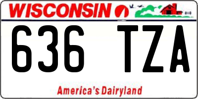 WI license plate 636TZA