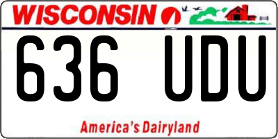 WI license plate 636UDU