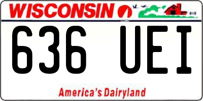 WI license plate 636UEI