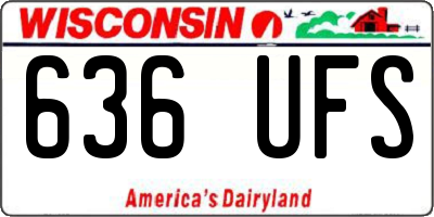 WI license plate 636UFS