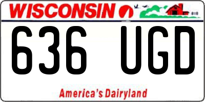 WI license plate 636UGD