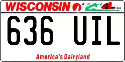 WI license plate 636UIL