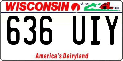WI license plate 636UIY