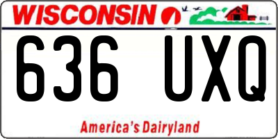 WI license plate 636UXQ