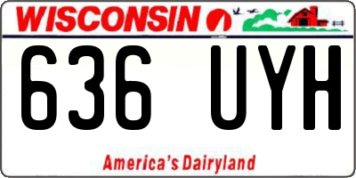 WI license plate 636UYH
