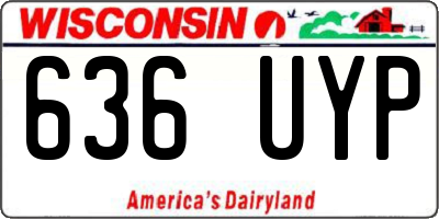 WI license plate 636UYP