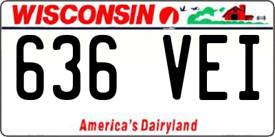 WI license plate 636VEI