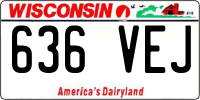 WI license plate 636VEJ