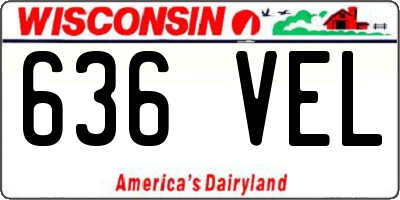 WI license plate 636VEL