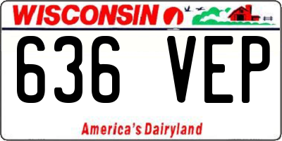 WI license plate 636VEP