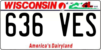 WI license plate 636VES