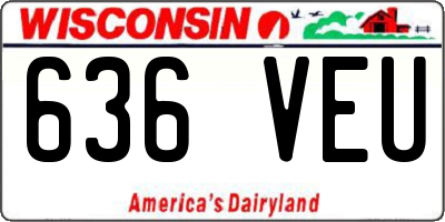 WI license plate 636VEU